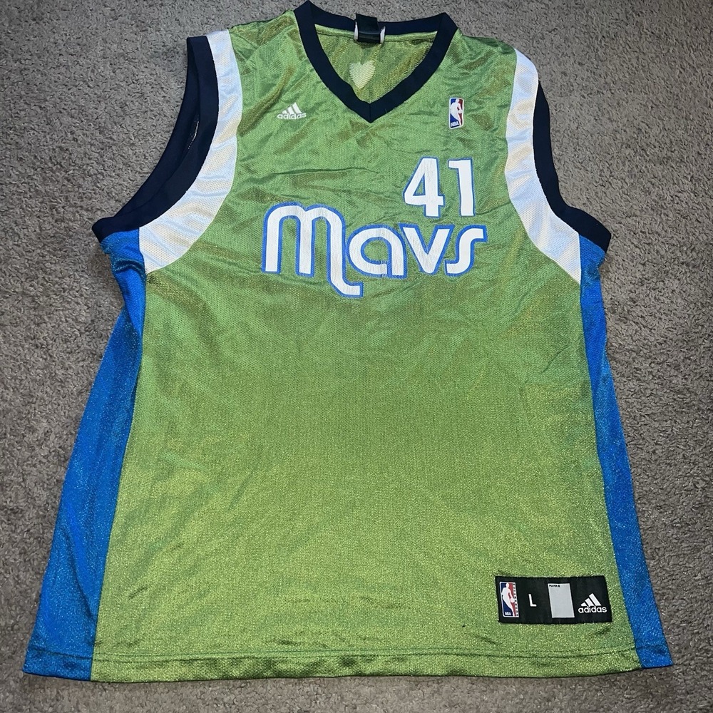 Dallas Mavericks Basketball Jersey‎ Dirk Nowitzki Adidas Size Large